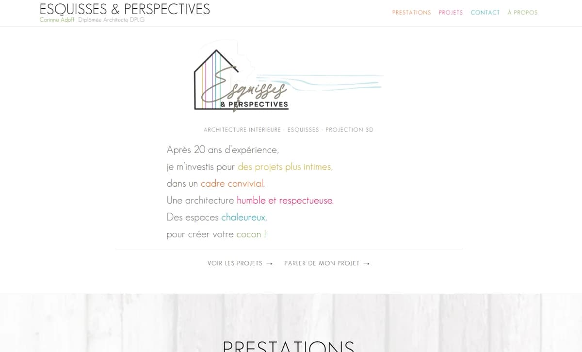 Esquisses & Perspectives website preview